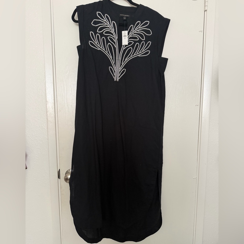 Embroidered Women's Dress - linen & cotton